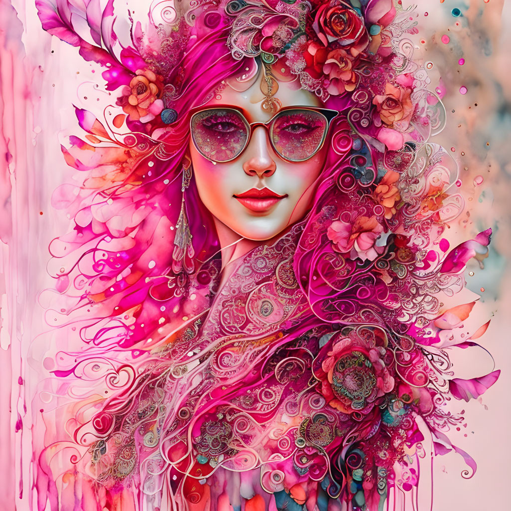 She sees life through rose colored glasses 