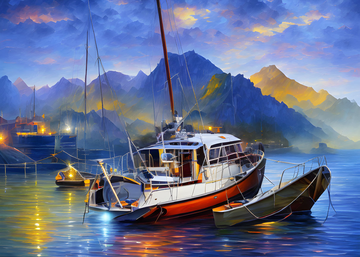 Evening boats