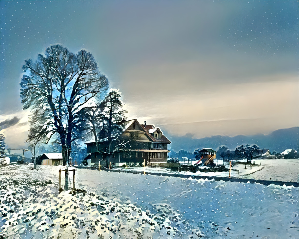Farmhouse in Winter