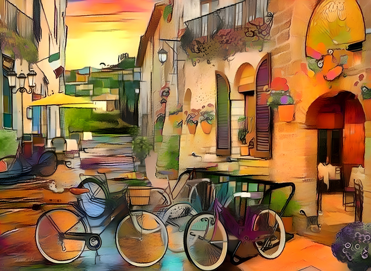 Bicycles In Tuscany