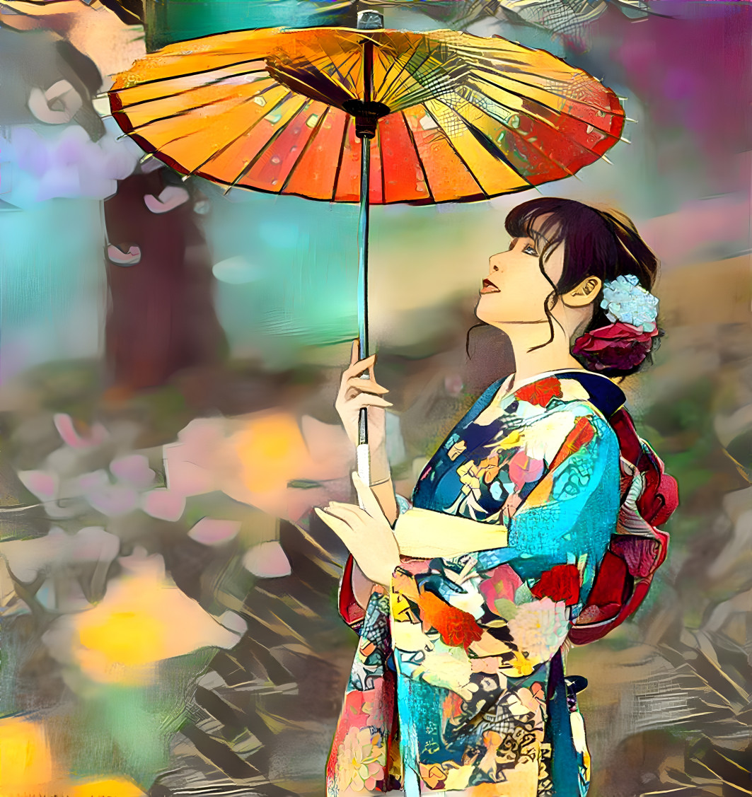 Japanese Girl With Parasol