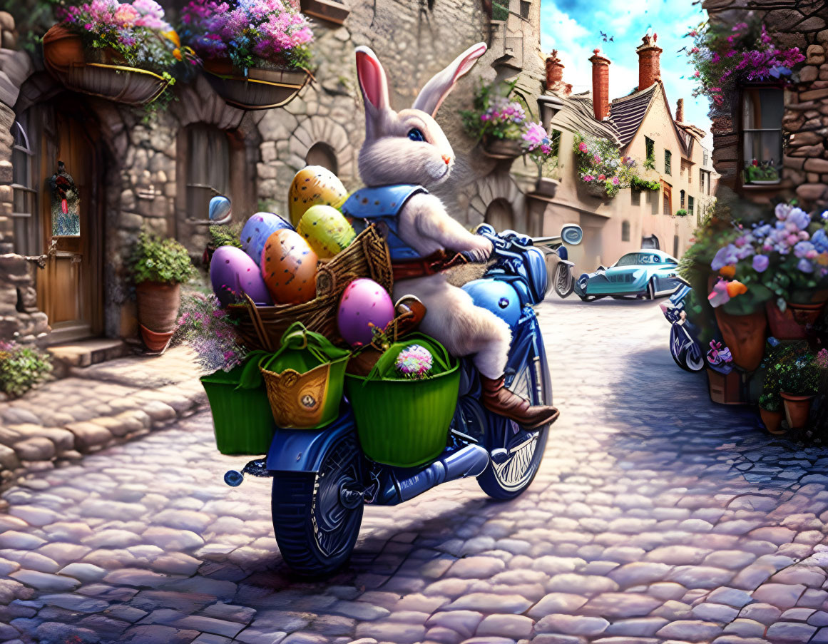 Easter Bunny On Wheels