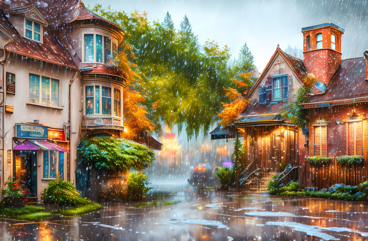 Rainy Day In The Village