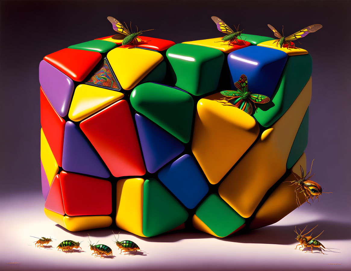 the 2023 'Möbius Rubik's Cube', plus insects