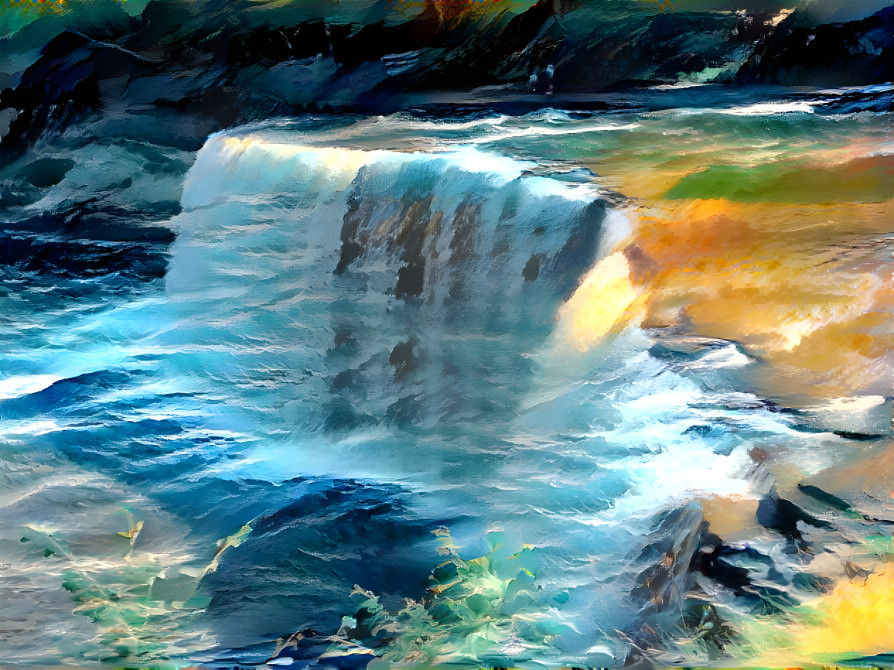 Colorful Water Falls