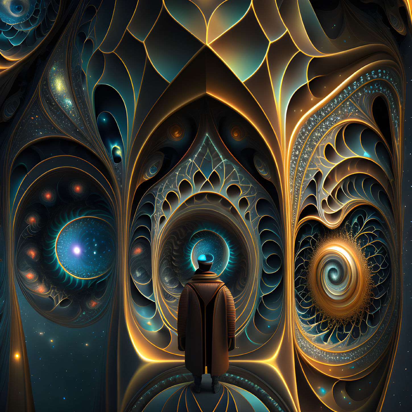  Lost time traveler in the fractal universe