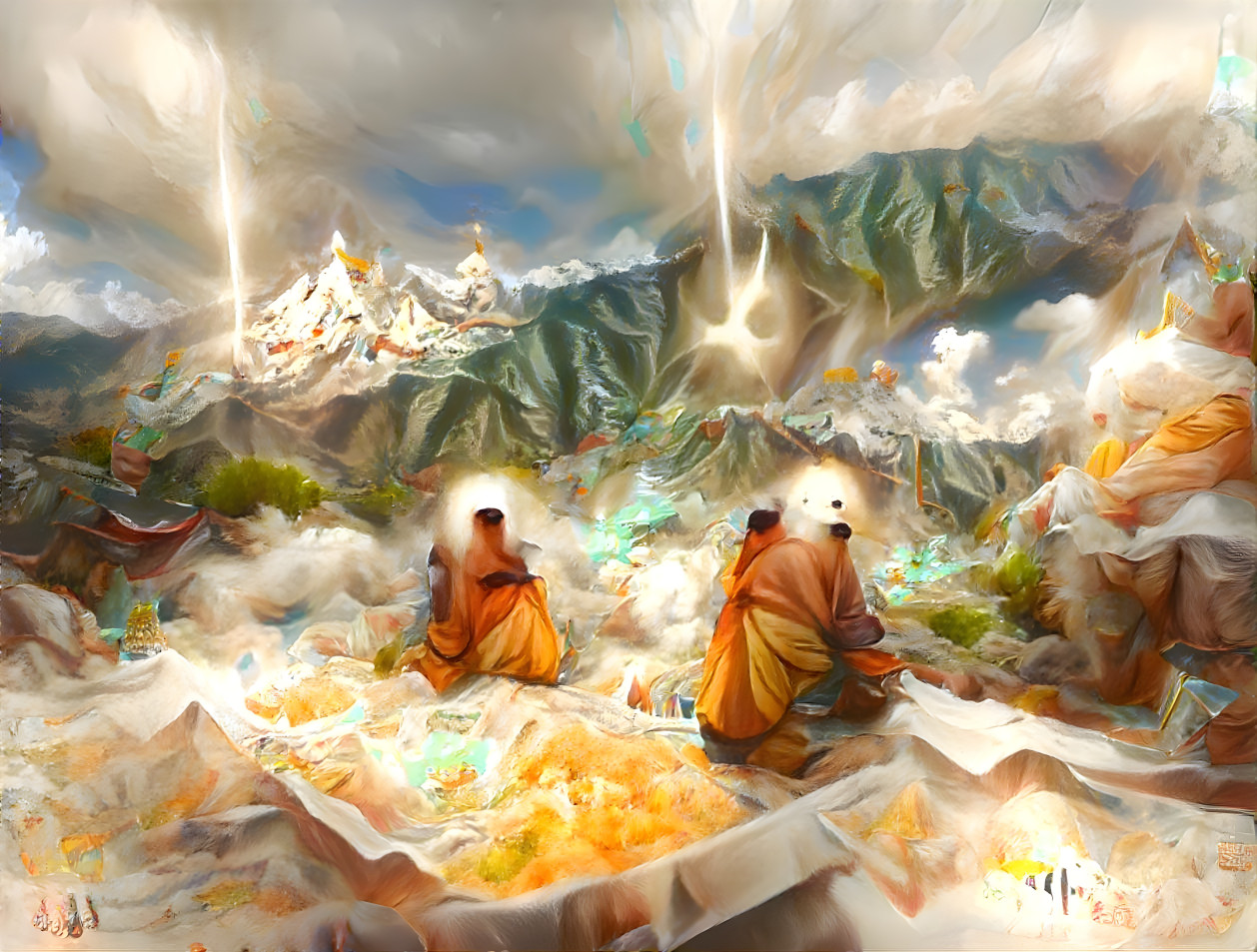 Himalayan Monks Receiving Divine Knowledge
