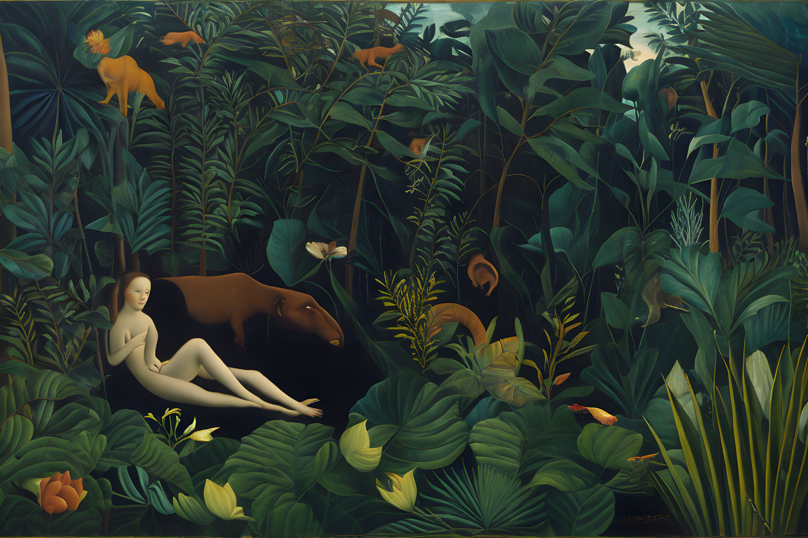 The Dream by Henri Rousseau %90 effect on base img