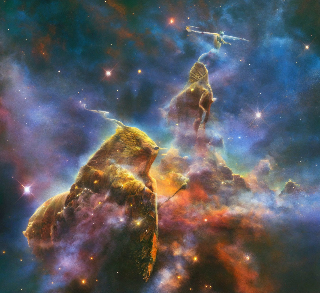 Carina Nebula, surrealist art