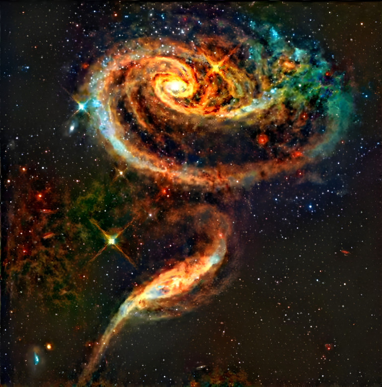 ARP 273, two solar systems crashing together