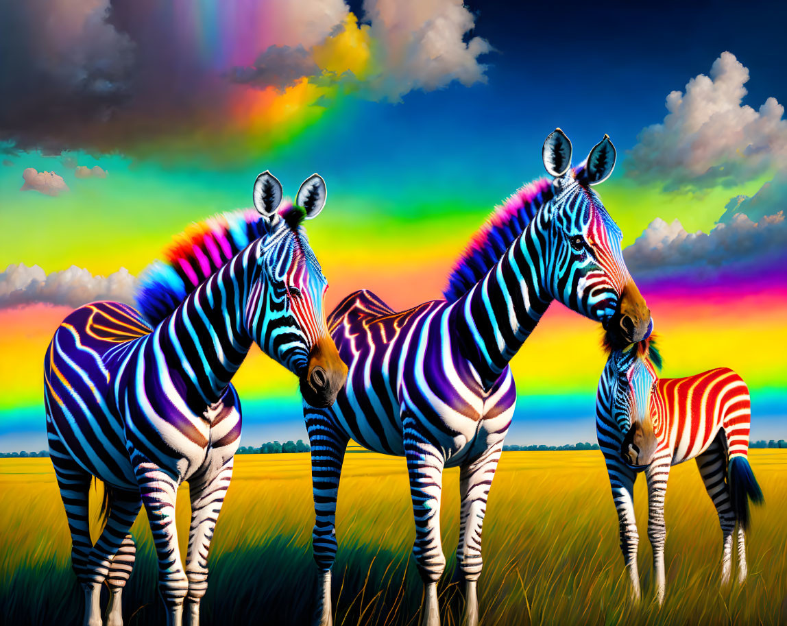 Rainbow zebras