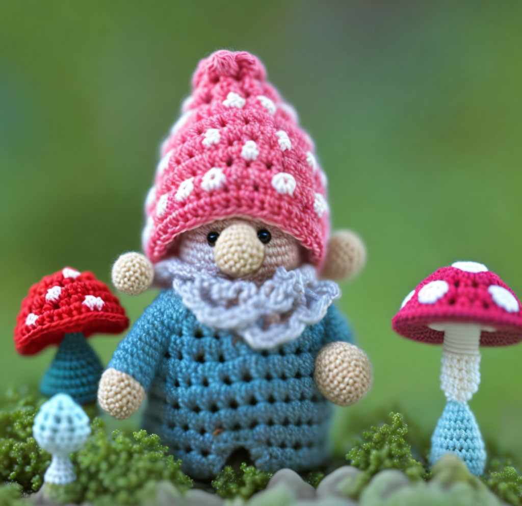 Crochet garden gnome