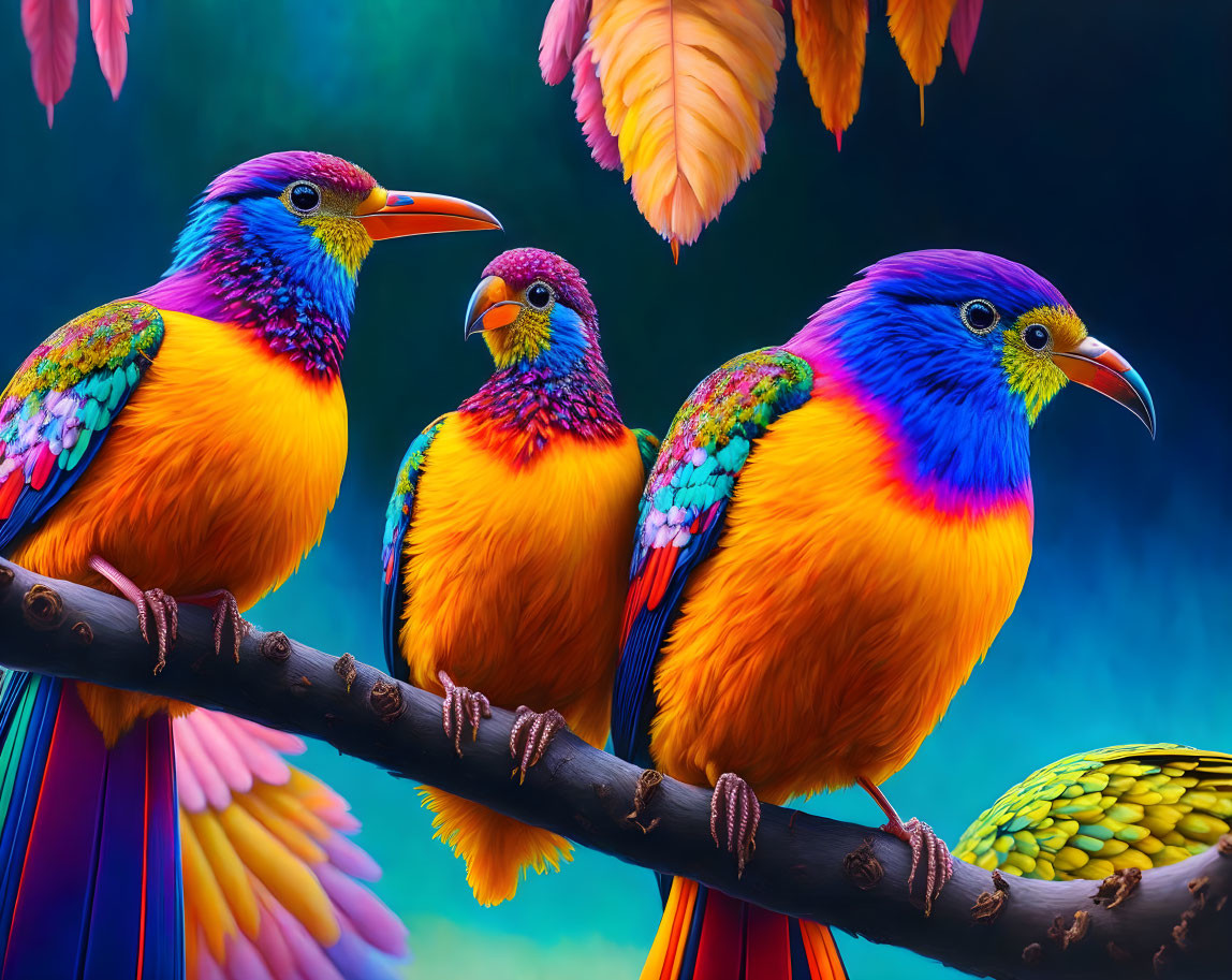 Rainbow birds