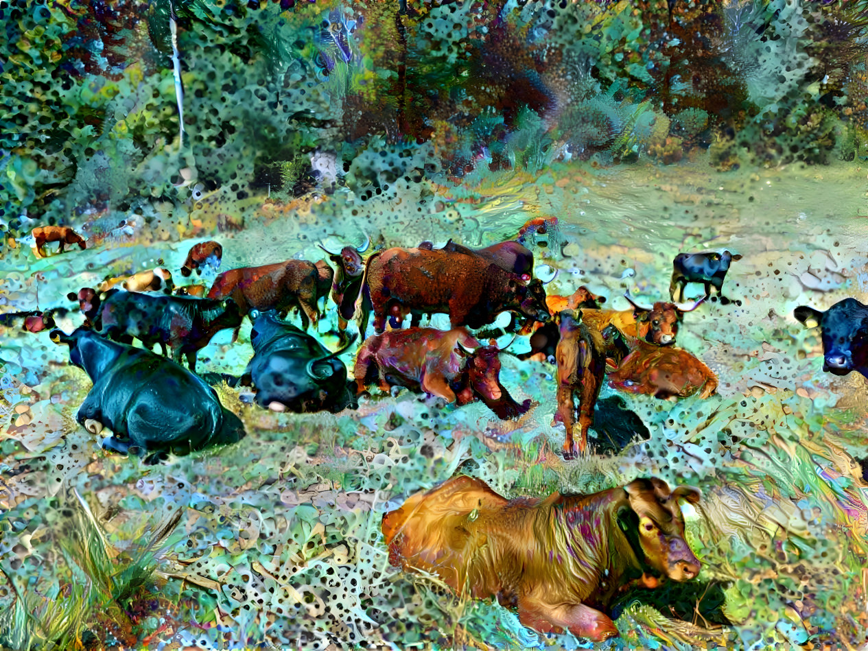 herd of swiss cows