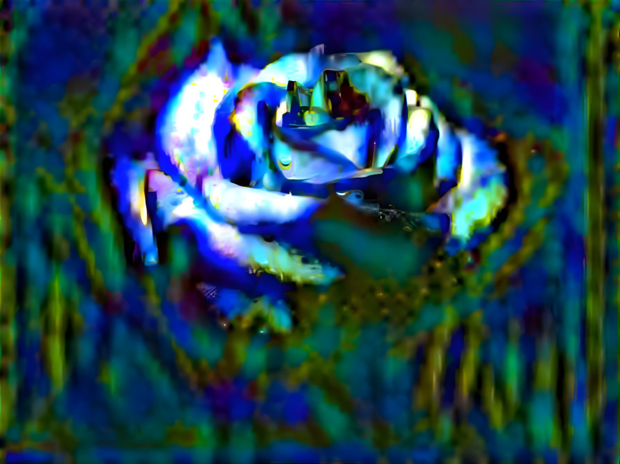 Blue Rose Stain Glass
