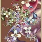 Colorful Vertical Flower Arrangement with Vibrant Blooms on Warm Background