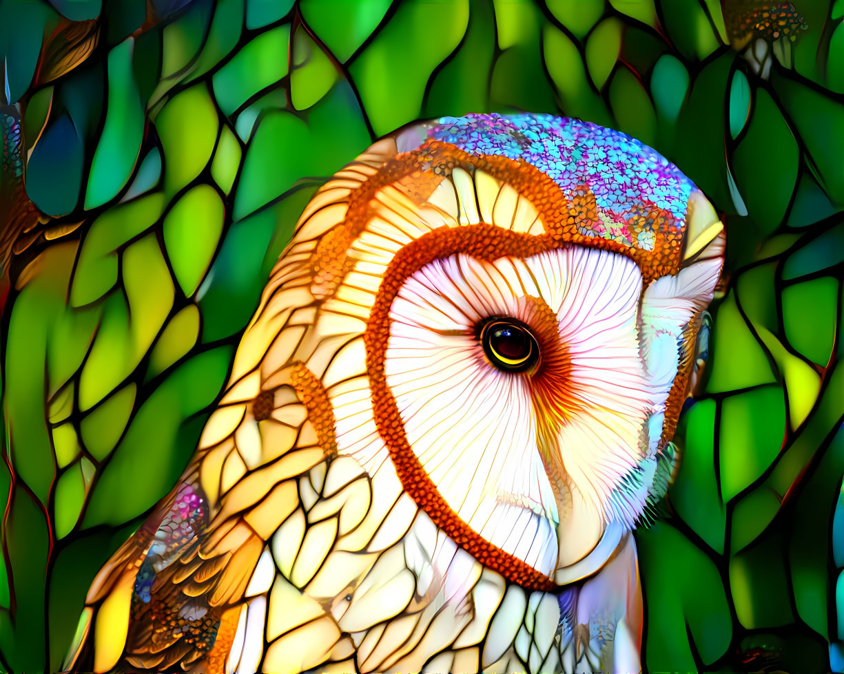 Stain-glass owl