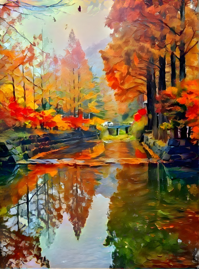 beautiful autumn lake