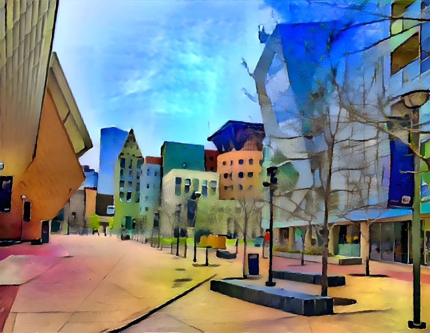 Courtyard, Denver Art Museum. 2021