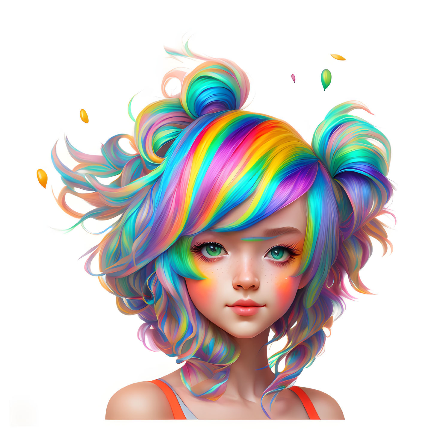 Rainbow hair 