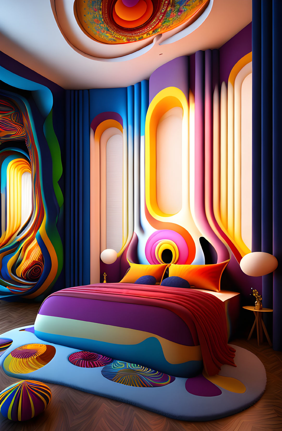 Colorful Melting Bedroom