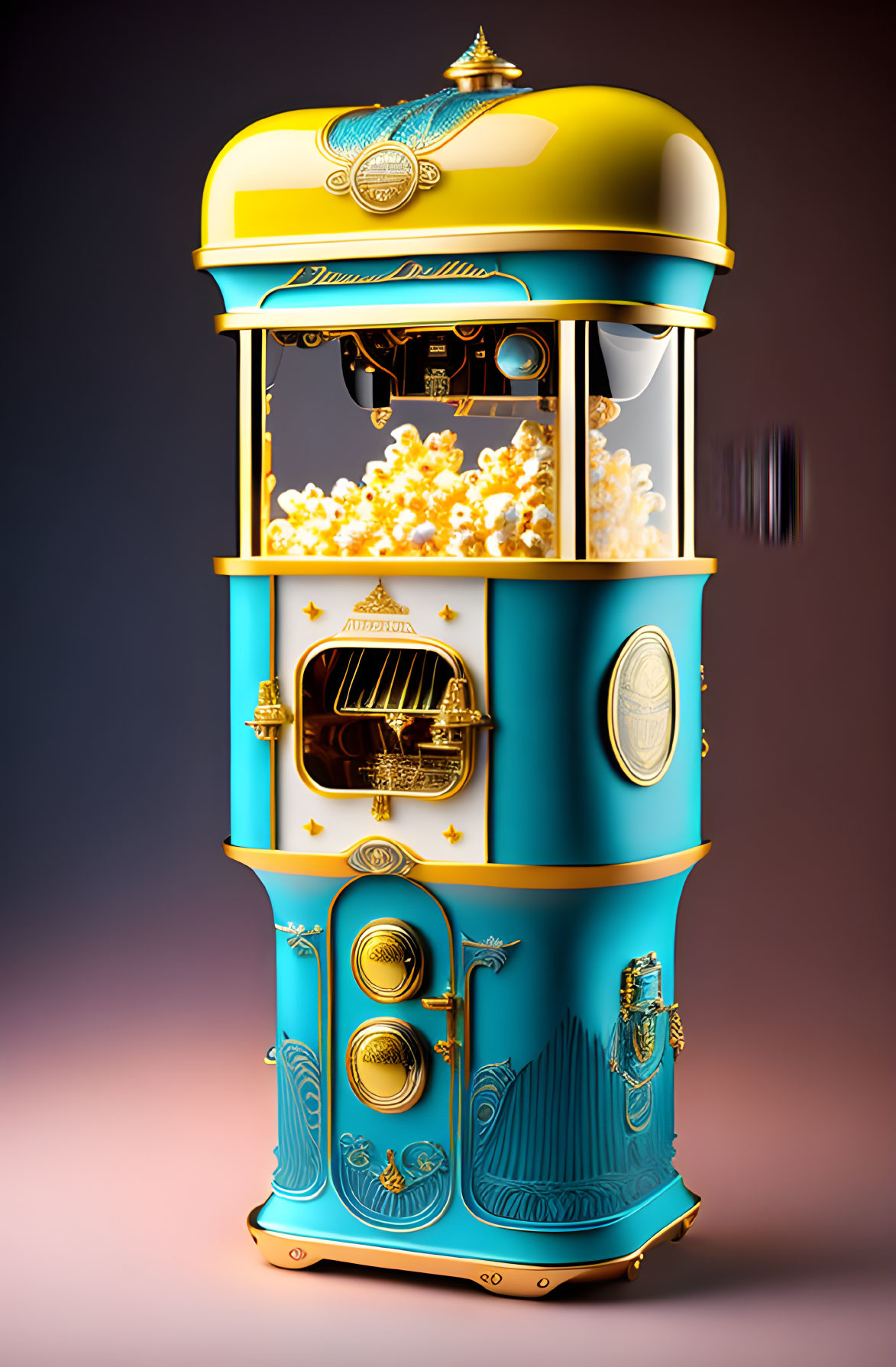 Retrofuturistic Popcorn Machine