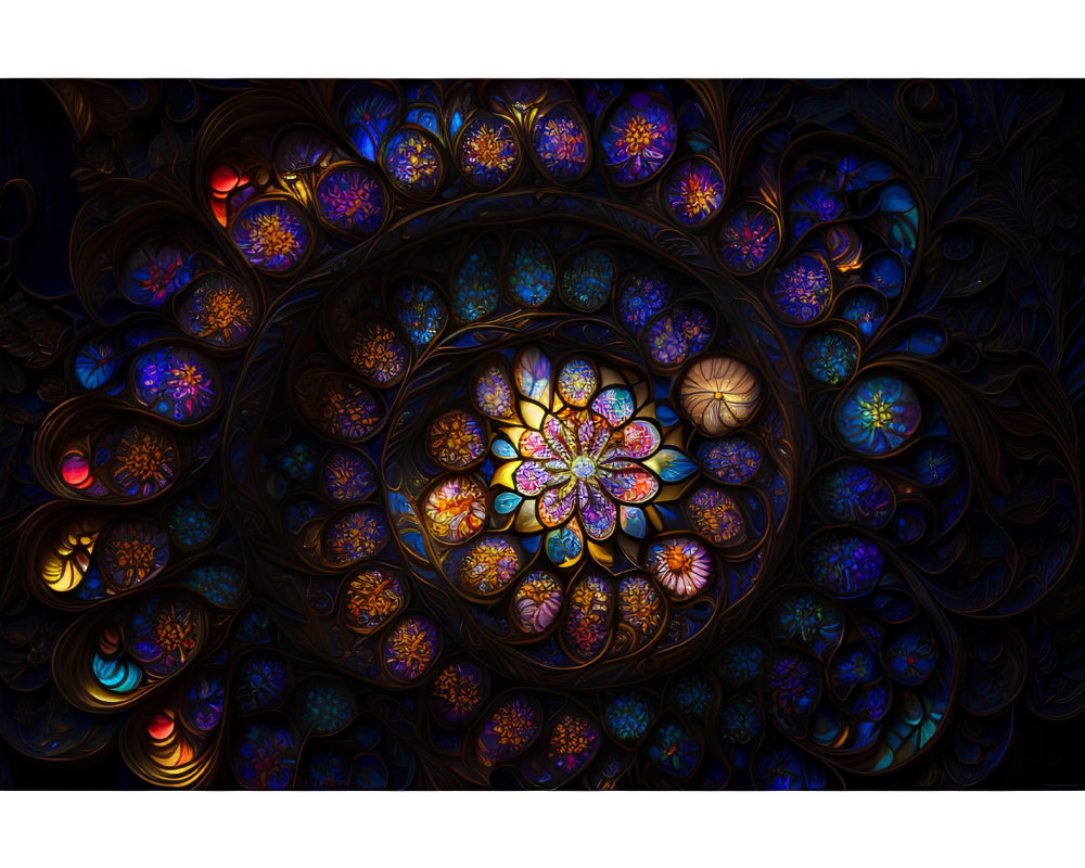 Colorful Intricate Stained Glass Window Design