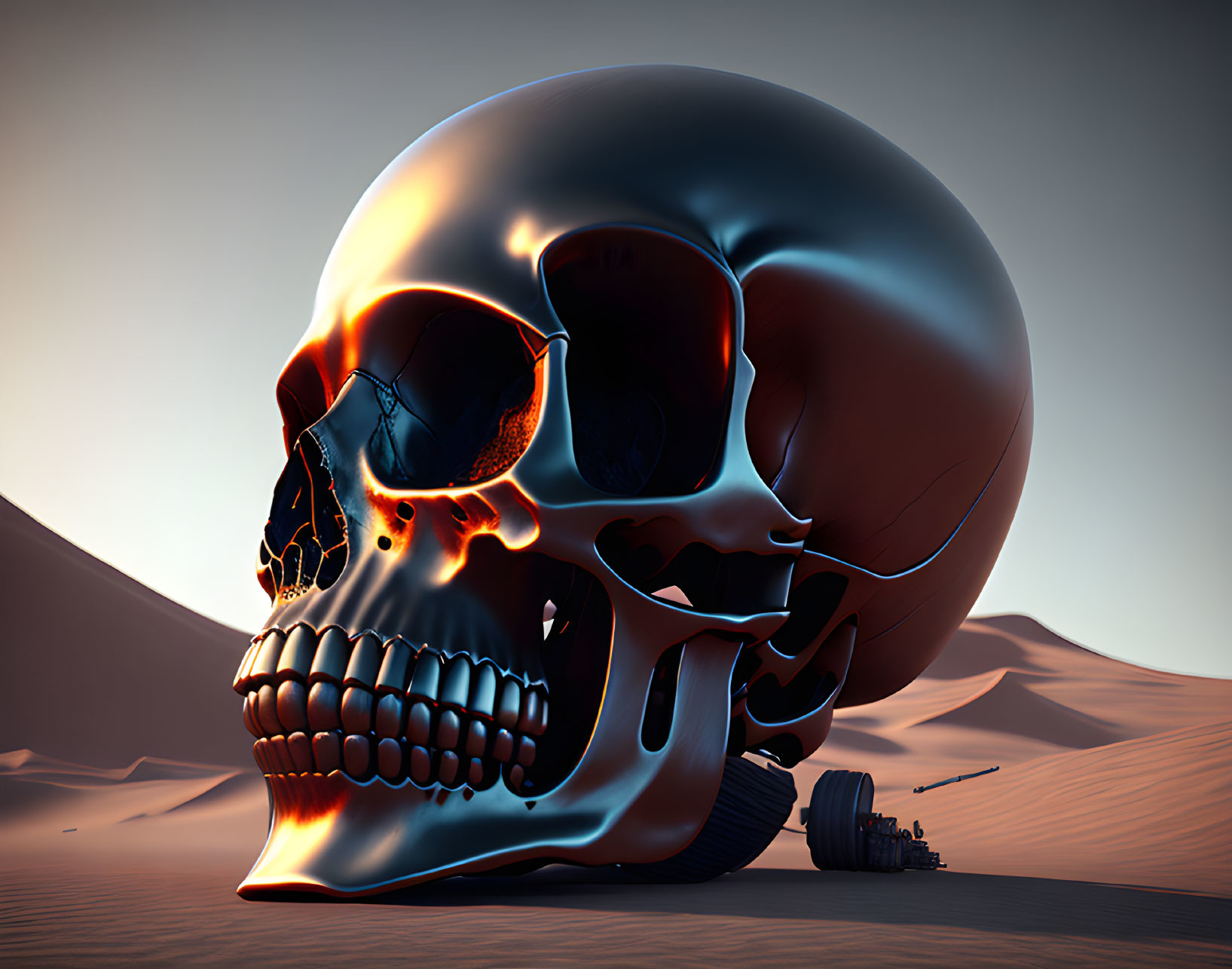 skull on the dunes
