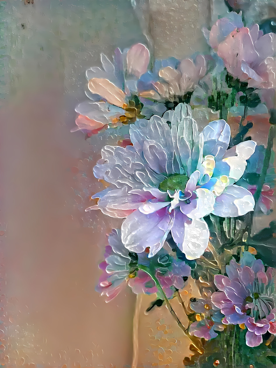 Chrysanthemum in paint 