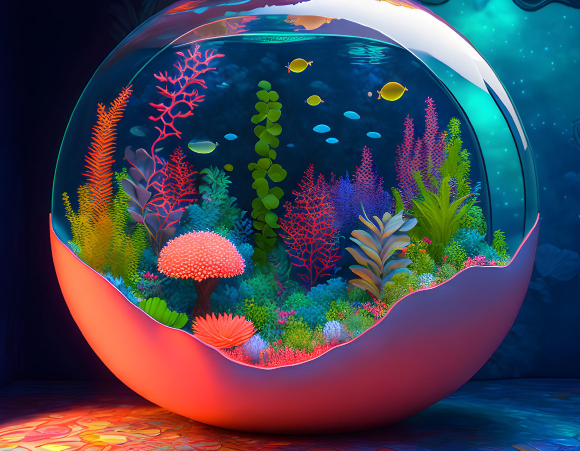a tabletop aquarium