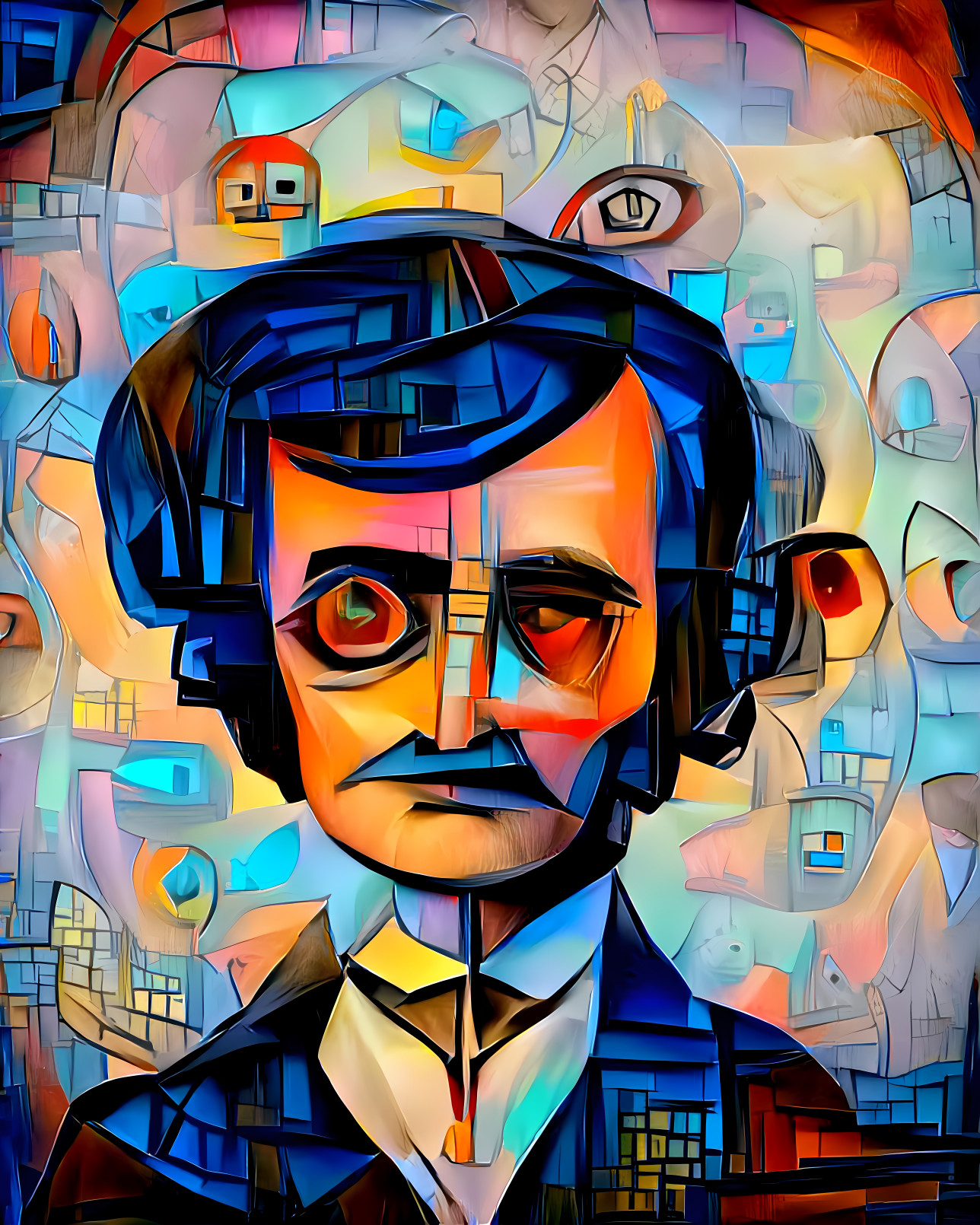 Cubist Edgar Allan Poe