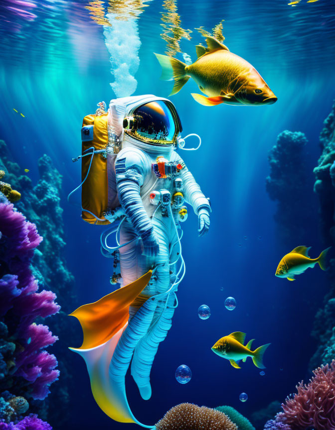 Astronaut Underwater 3