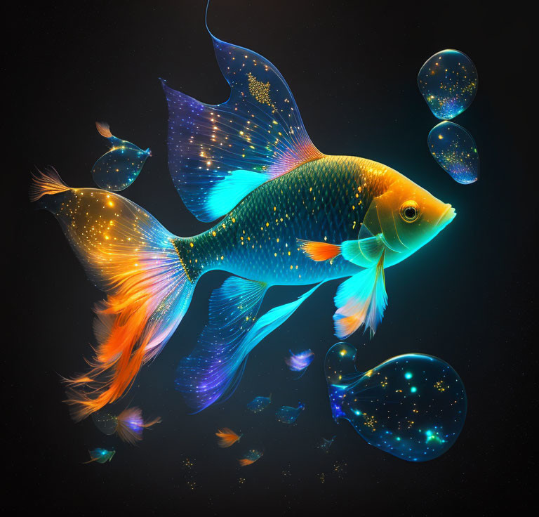 Luminescent Gold Fish