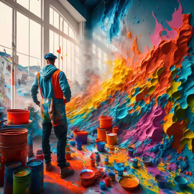 Man Painting a Wall 3