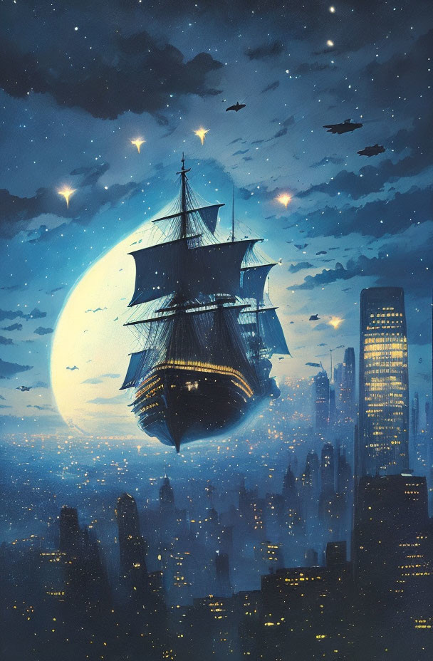 Ship in the Night Sky