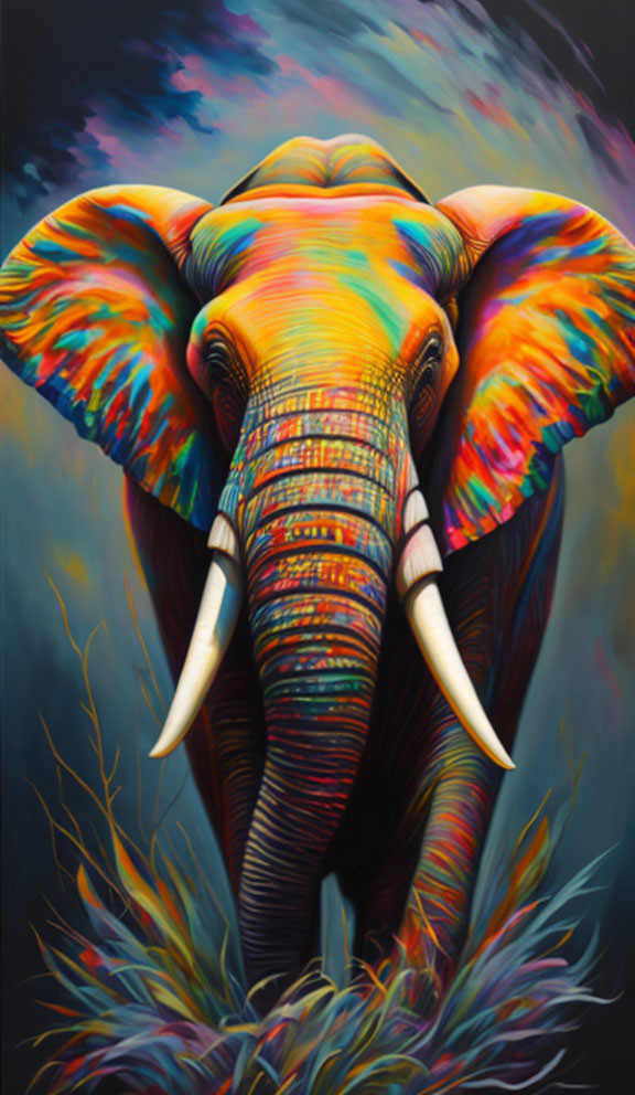 Acrylic Painting of Elephant