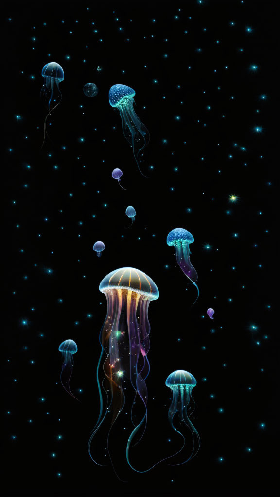 Jellyfish in the Night Sky 2