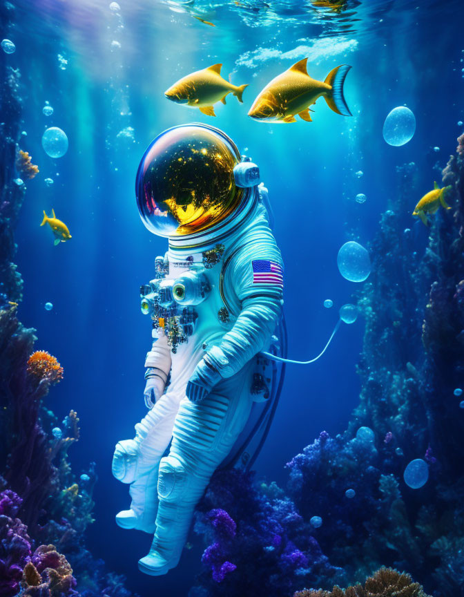 Astronaut Underwater 2