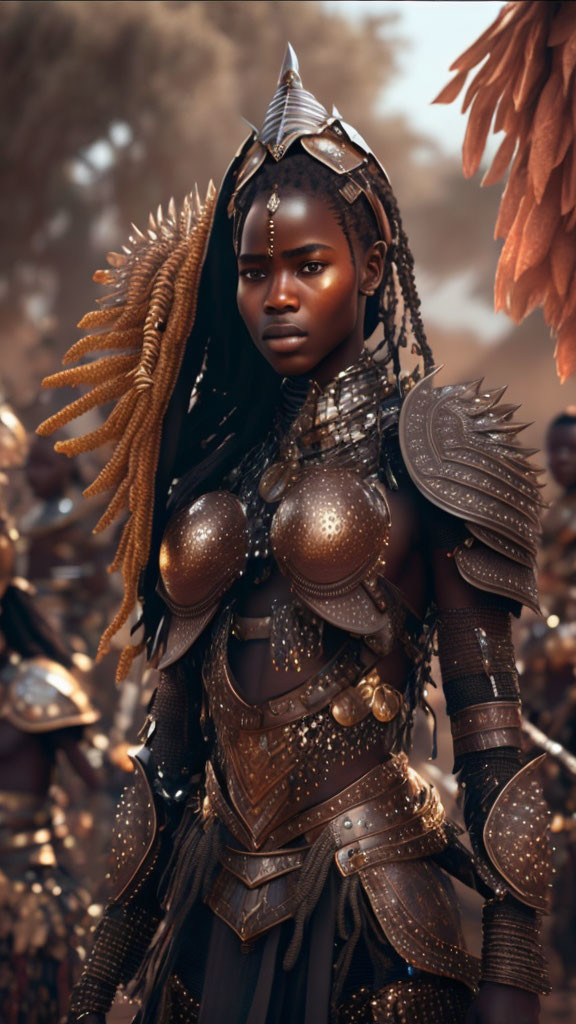 African Woman In Battle