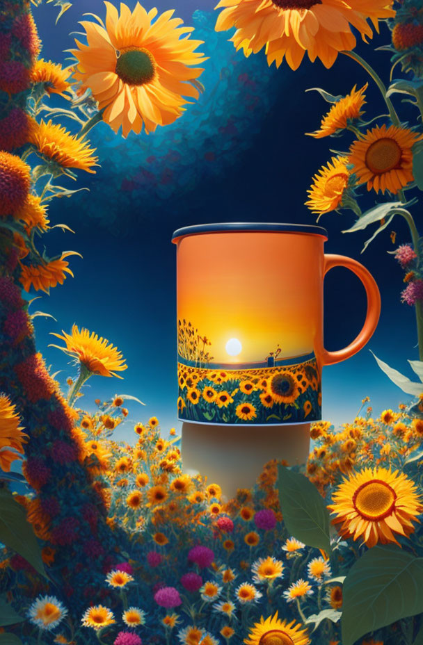 Sunflower Coffee Cup 4