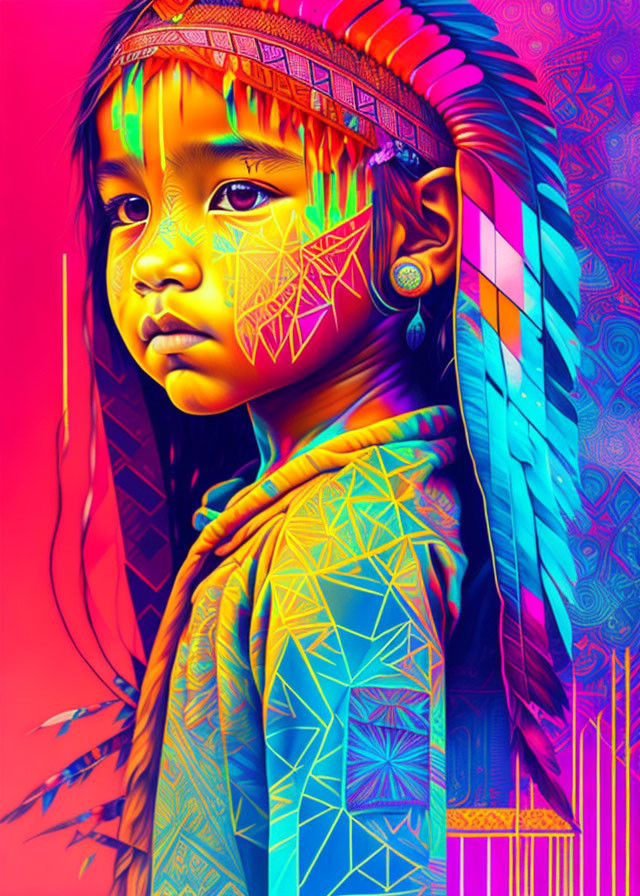Colorful Young Girl