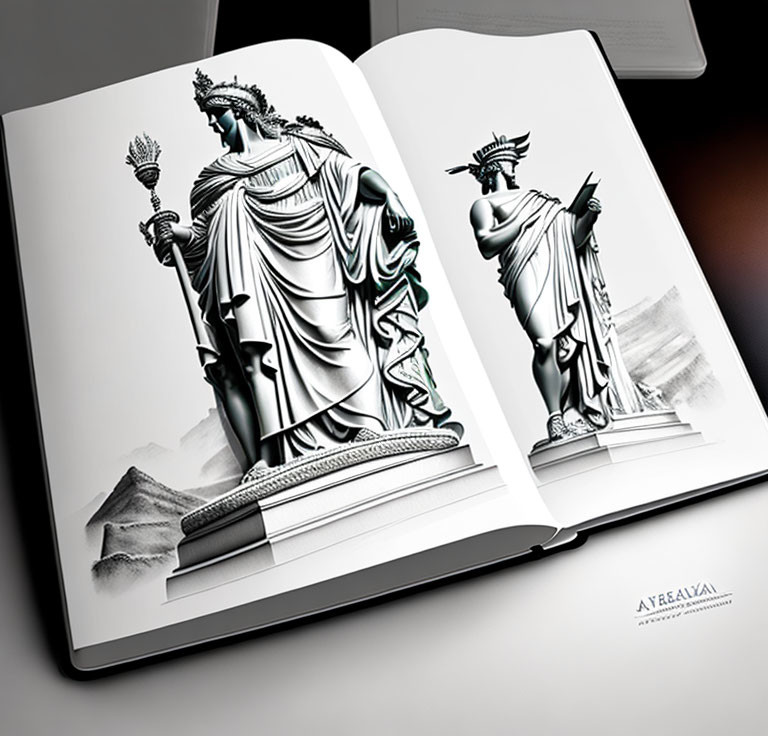 Sketch Book of Greek Statue 5