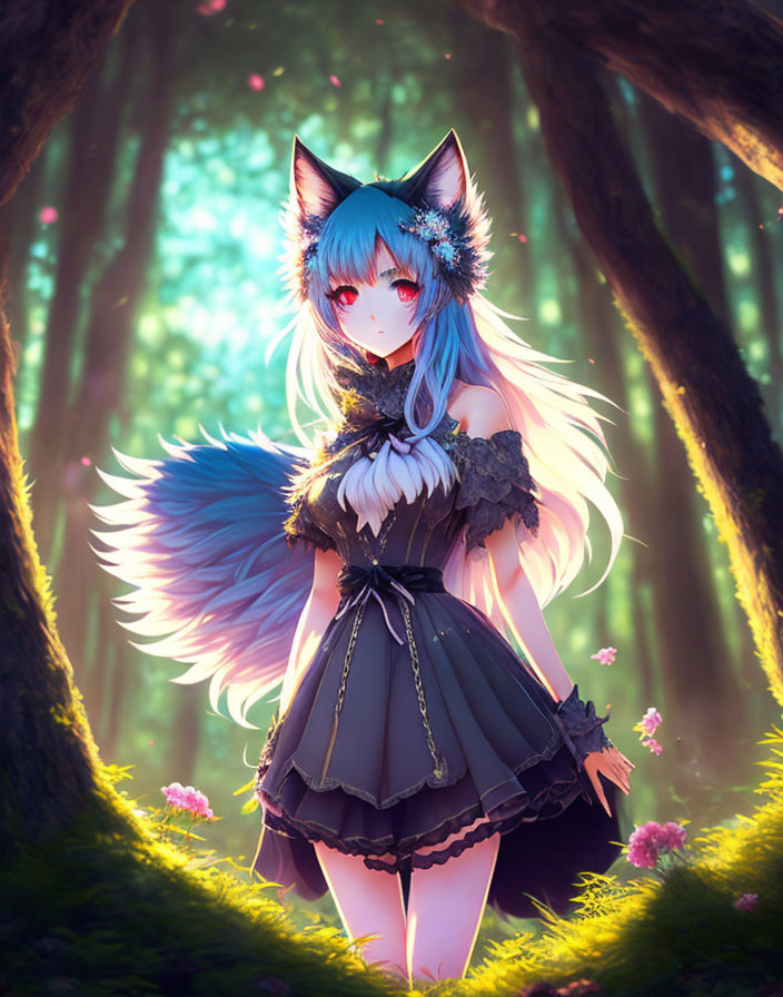 Anime, wolf, Anthro, fantasy art HD wallpaper | Wallpaper Flare