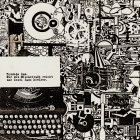 Detailed black and white hand-drawn backdrop with vintage typewriter and mysterious message.