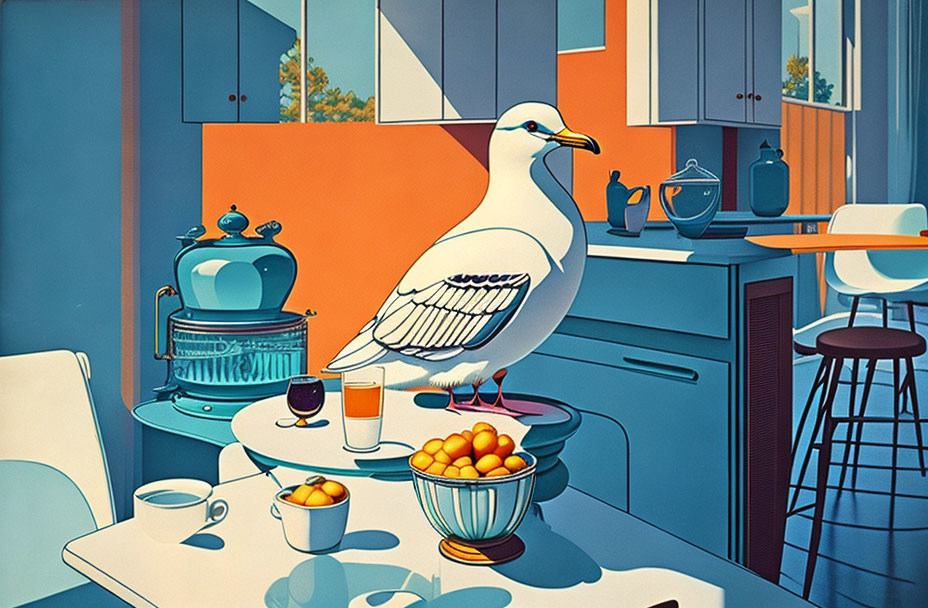 Seagull in my kitchen 