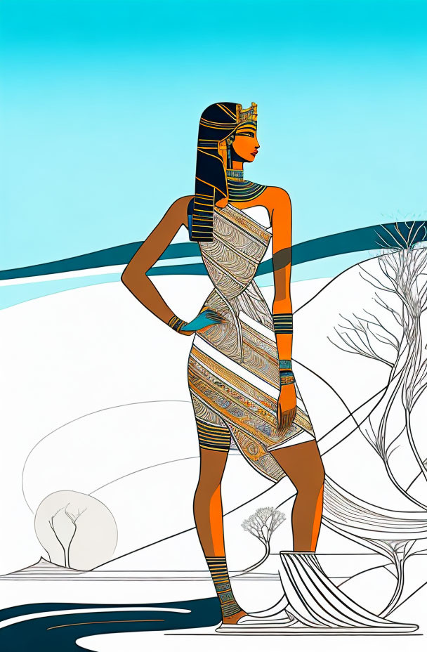 Nefertiti on the beach 