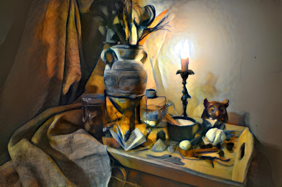 Alchemist workshop /photo-art by me, Cezanne style