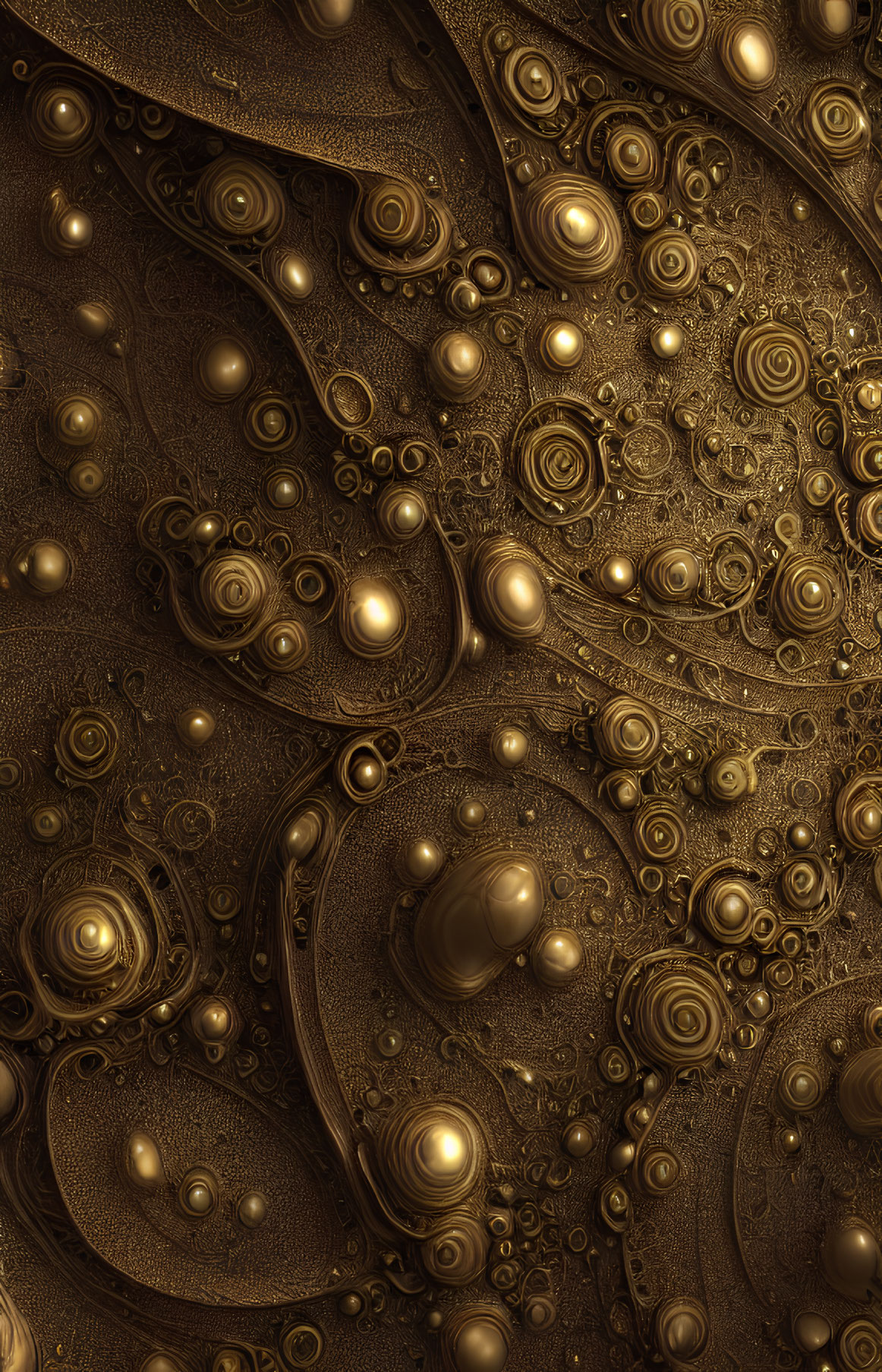 Intricate Fractal Design of Golden Gears and Spheres