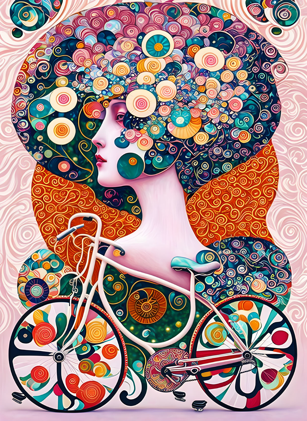 The girl with the bike