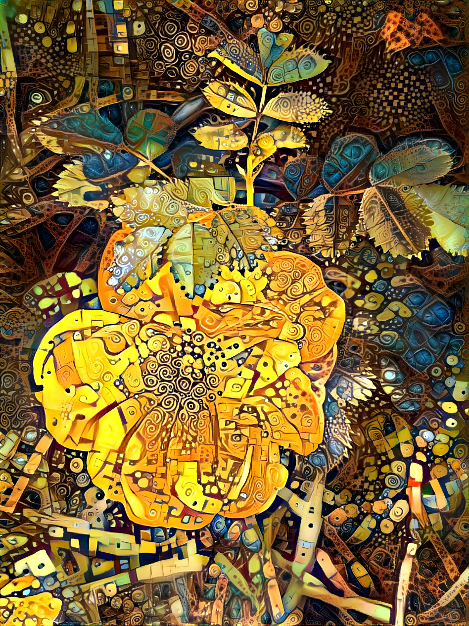 Wild rose a la Klimt 
